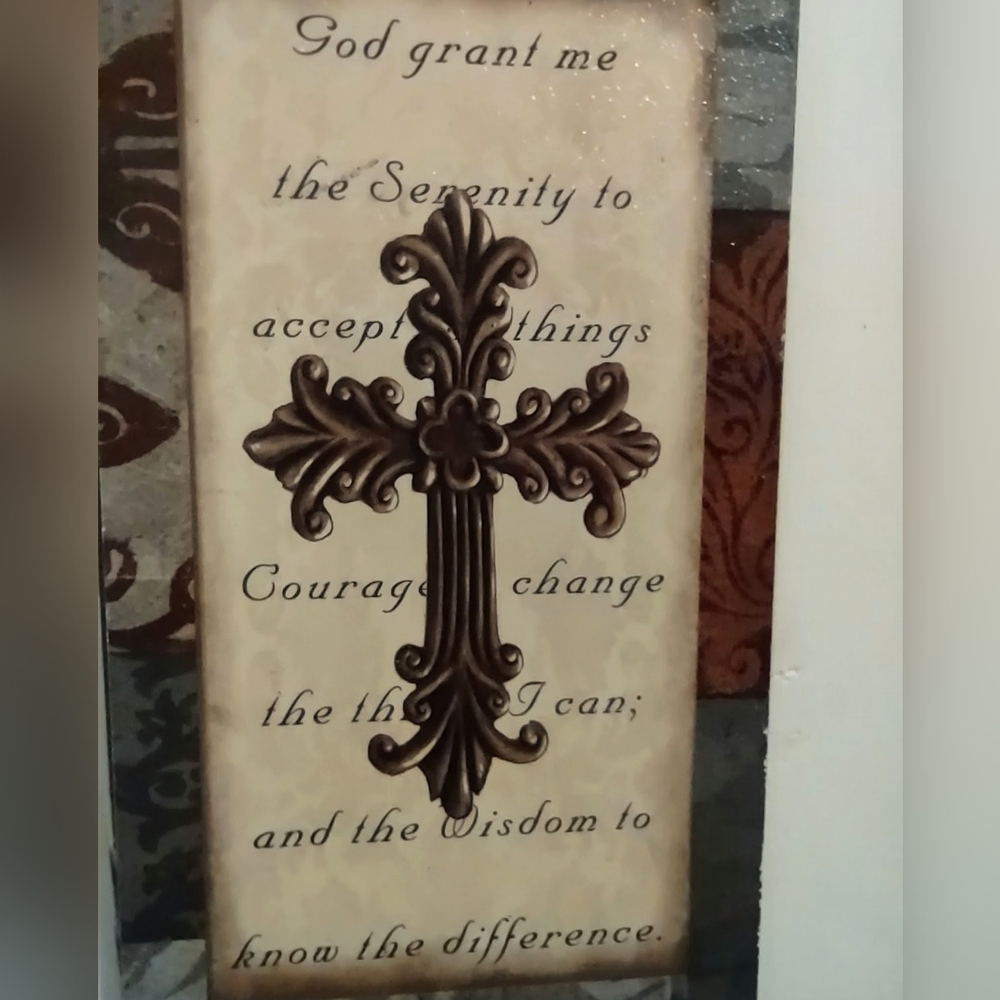 FREE Tuscany Style Serenity Prayer Hanging Wall Plaque